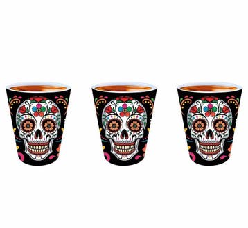 Dia De Los Muertos Shotglazen 5cm 3st, Verzenden