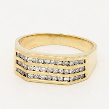 Ring - 18 karaat Geel goud Diamant (Natuurlijk)