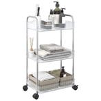 vidaXL Opbergtrolley 3-laags 37x28x68 cm acryl transparant, Verzenden, Nieuw