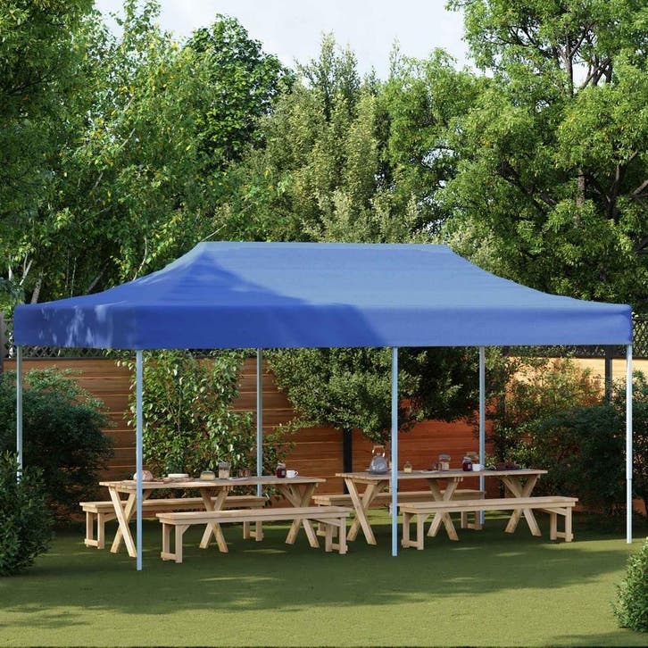 vidaXL Partytent Blauw 291 x 580 x 315 cm Oxford Stof, Jardin & Terrasse, Tonnelles, Envoi