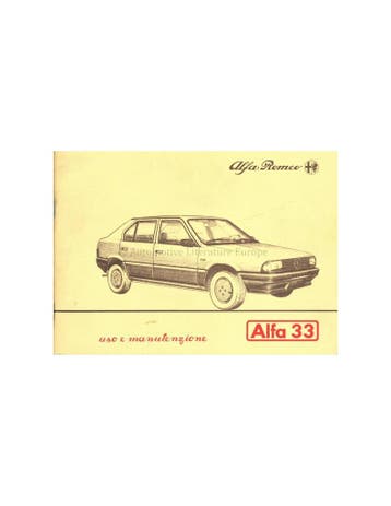 1984 ALFA ROMEO 33 INSTRUCTIEBOEKJE NEDERLANDS