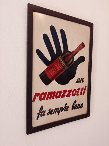 Ramazzotti - Armando Testa - Enseigne publicitaire - Fer