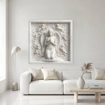 Artxlife - Alabaster Tattooed Angel of Serenity, Antiquités & Art
