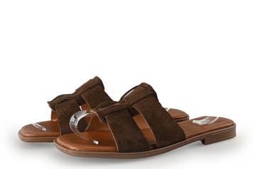 Manfield Slippers in maat 39 Bruin, Verzenden, Slippers