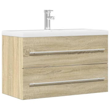 vidaXL Wastafelkast 80x38,5x48 cm bewerkt hout oud, Verzenden, Nieuw