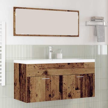 vidaXL Badkamerkast Oudhout 100 x 38,5 x 46 cm Bewerkt hout, Verzenden, Nieuw