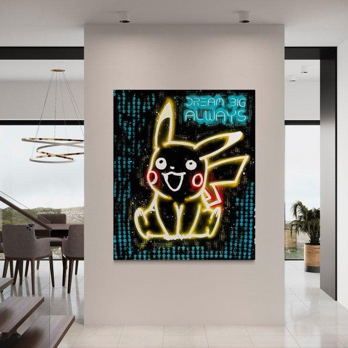 Moabit (XX-XXI) - Pikachu X Atari Games ,Neon XL, Antiek en Kunst, Kunst | Designobjecten