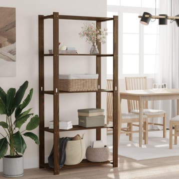 vidaXL Opbergrek 5-laags 80x38x170 cm massief grenenhout, Verzenden