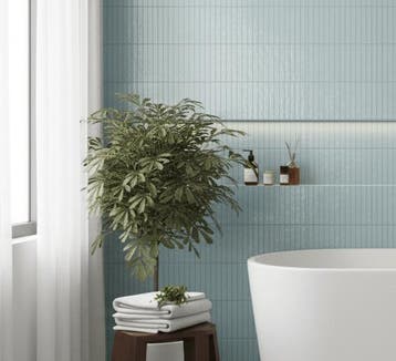 Wandtegel Ragno Gamma Blauw Lake Glans 5x30 (Muurtegels), Ophalen of Verzenden, Wandtegels