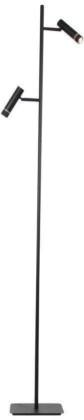 2dekans | Vloerlamp Volari 4711ZW zwarte design 2-lichts, Ophalen of Verzenden, Nieuw