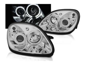CCFL Angel Eyes koplampen Chrome geschikt voor Mercedes R170, Verzenden