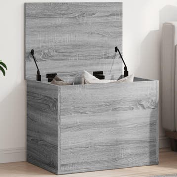 vidaXL Opbergbox 60x42x46 cm bewerkt hout grijs sonoma, Verzenden, Nieuw
