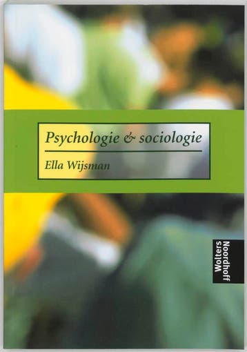 Psychologie & Sociologie 9789001400033 Ella Wijsman, Verzenden, Ella Wijsman