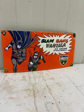 Batman & Robin – Slam Bang Vanilla Ice Cream – enseigne