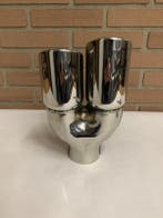 Uitlaat sierstuk rvs dubbel 3 inch uitgang, Auto-onderdelen, Ophalen of Verzenden, Nieuw