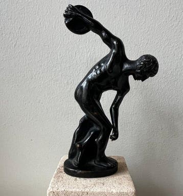 kunstatelier - Beeldje, Discobolos - 17 cm - Brons
