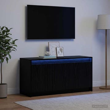 vidaXL TV Kast 100 x 34 x 50 cm Zwart eiken Bewerkt hout, Huis en Inrichting, Verzenden, Nieuw