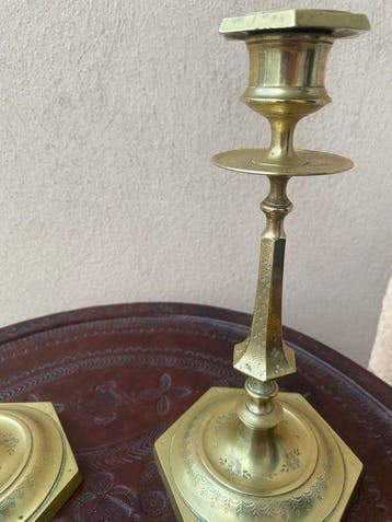 Taperstick (kleine blaker met een dunne pijp) (2) - Verguld