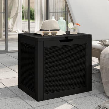 vidaXL Tuinbox 55,5x43x53 cm polypropeen zwart, Verzenden