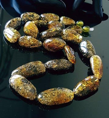 Amber Vintage Zeer Zeldzame Groene Natuurlijke Baltisch