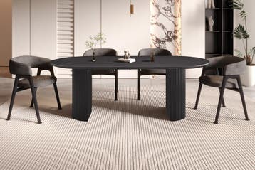 Lagos eettafel ovaal, kleur donkerbruin (nieuw, outlet), Nieuw, Overige houtsoorten