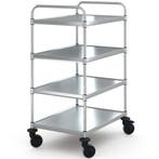 Serveerwagen | VARIOCART | RVS | 4 Niveaus (EN800x600) |, Verzenden, Nieuw in verpakking