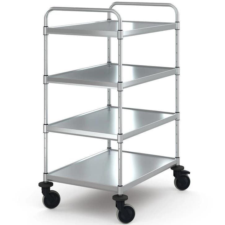 Serveerwagen | VARIOCART | RVS | 4 Niveaus (EN800x600) |, Zakelijke goederen, Horeca | Keukenapparatuur, Nieuw in verpakking, Verzenden