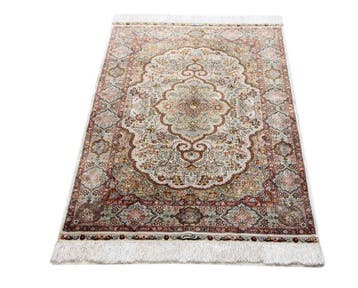 Tapis Hereke original fin de Chine<br>Soie pure sur soie -
