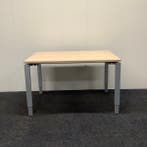 verstelbaar bureau 120x80 cm, Grijs metalen poten - Ahorn, In hoogte verstelbaar, Gebruikt