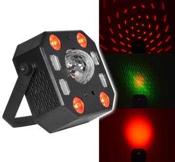QTX Pentaflash 5-in-1 LED & Laser Licht Effect, Nieuw