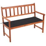 vidaXL Tuinbank met kussen 120 cm massief acaciahout, Tuin en Terras, Verzenden, Nieuw
