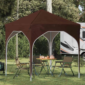 vidaXL Pop-up Feesttent 194 x 194 x 245 cm Bruin, Verzenden, Nieuw