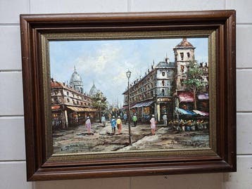 Franse school (XX) - Stadsgezicht in Parijs, Antiek en Kunst