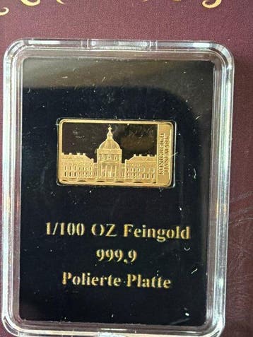 wereld. Gold bar 2020 Königreich Dänemark ., 1/100 Oz (.999), Postzegels en Munten