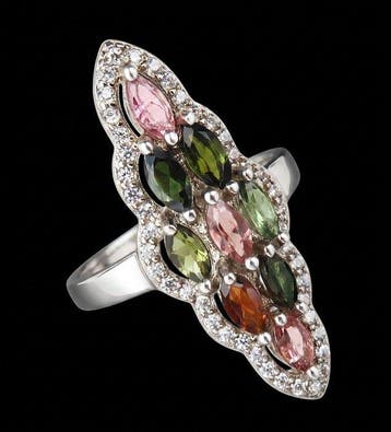 Toermalijn - Zilver, Het Heilige Regenboog – Veelkleurige