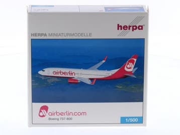 Schaal 1:500 Herpa 505079 Boeing 737-800 Air Berlin Reg...., Ophalen of Verzenden
