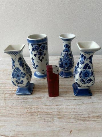 De Porceleyne Fles, Delft - Vase (4) - Céramique - Miniature