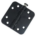 Kogellagerscharnier 7676 mm ronde hoek mat zwart, Ophalen of Verzenden