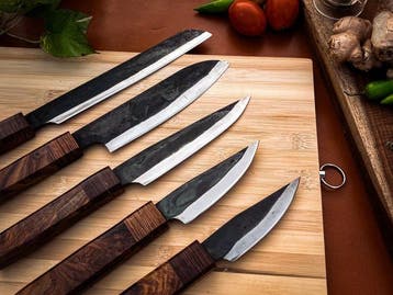other - Keukenmes - Kitchen knife set - 711 - Staal, Hout,