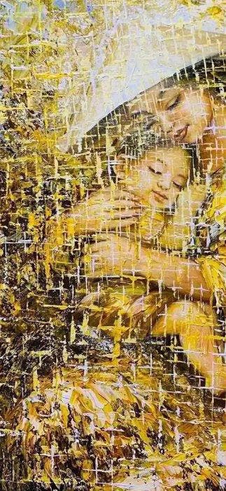 Le Van L (1987) - LÉclosion des tendresses 80 60 cm, Antiek en Kunst, Kunst | Schilderijen | Modern