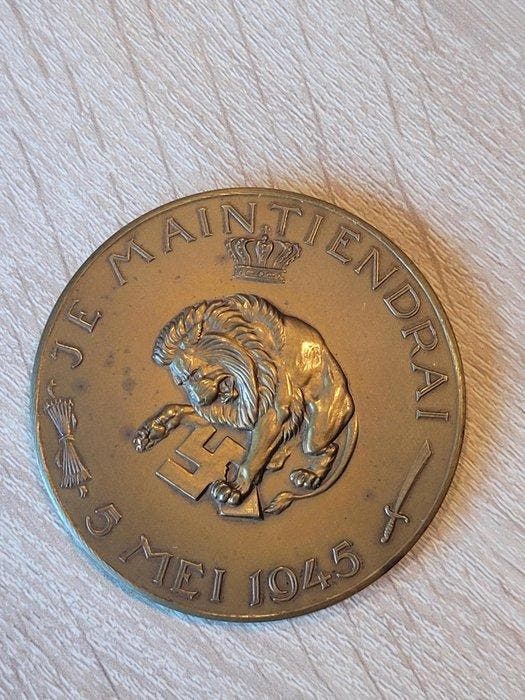 Pays-Bas - Herdenkingspenning 5 MEI 1945 60mm - Jeton, Timbres & Monnaies, Monnaies | Pays-Bas