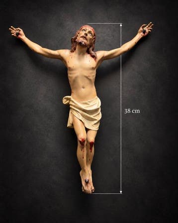 Crucifix - Polychroom hout - 1750-1800 - Sacramentsdag