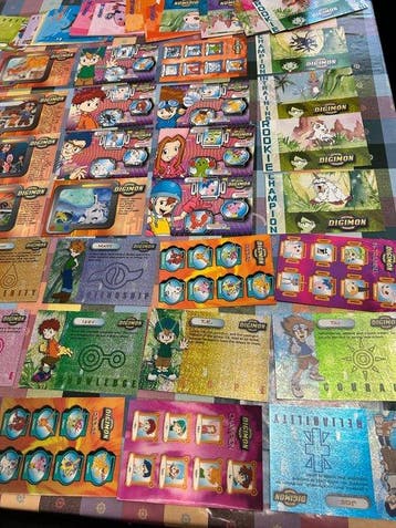 2000 Panini digimon full master set 82/82 con 2 buste