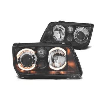 PHARES VOLKSWAGEN VW BORA 98-05 ANGEL EYES FOND NOIR H7 H7 H, Auto-onderdelen, Verlichting, Verzenden