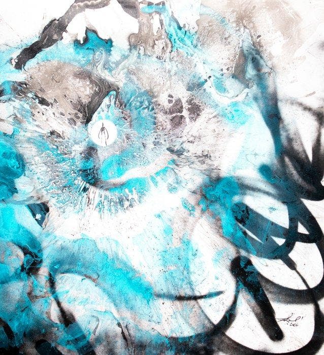 RAM - Time Traveller - Deep Blue Oblivion, Antiek en Kunst, Kunst | Schilderijen | Modern