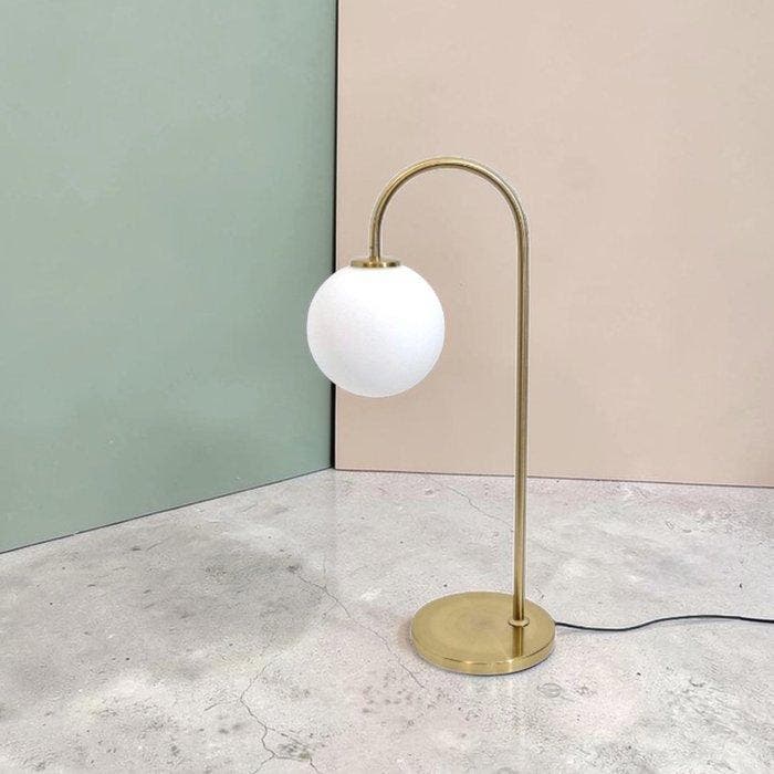 Herstal - Gebogen tafellamp - Ballon Tafellamp - Messing -, Antiek en Kunst, Curiosa en Brocante