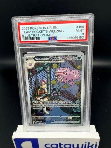 Pokémon - 1 Graded card - Team Rockets Weezing [IR] 199/182, Nieuw