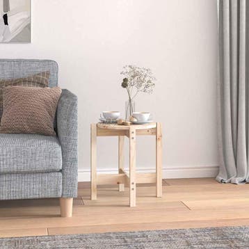 vidaXL Salontafel Ø 42,5x45 cm massief grenenhout, Huis en Inrichting, Verzenden, Nieuw