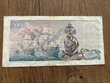 Italië. - 5.000 Lire 1973 Colombo II type - Replacement -