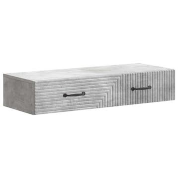 vidaXL Wandgemonteerde Zijtafel Betongrijs 87,5 x 34,5 x 17, Verzenden, Nieuw